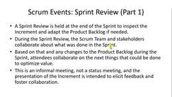Agile Scrum Master Certification Exam Prep (CSM) - Reviewing the Sprint Instructional Video