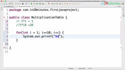 Java Programming for Complete Beginners - Java 16 - Step 03 - Writing Multiplication Table Java Program with Eclipse Instructional Video