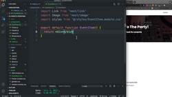 Next.js from Development to Deployment - Displaying Events Instructional Video