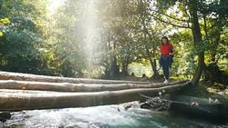 Exploring nature. Stock Footage