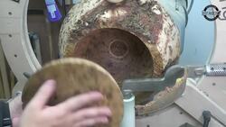 Turning a Giant Oak into a STUNNING Bowl : Woodturning Instructional Video