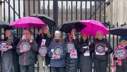 Mothers staging hunger strike at Parliament for parents who cannot feed children News Clip
