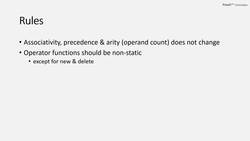 Complete Modern C++ - Operator Overloading - Part VII (Rules) Instructional Video