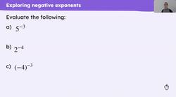 The laws of indices - negative and zero exponents Instructional Video