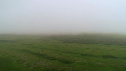Usual polar landscape in northern countries with glacier, bay and hill Stock Footage