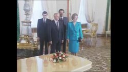 Thatcher meets Gorbachev in Kremlin News Clip