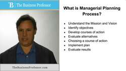 Managerial Planning Process Instructional Video
