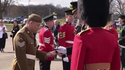 William and Kate visit Mons Barracks in Aldershot during St Patrick's Day celebration News Clip