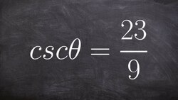 Learn how to create a triangle and evaluate all six trig functions given cosecant Instructional Video