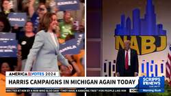 Harris tours battleground states trying to capitalize on momentum News Clip