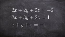 Solving a system of three equations with infinite many solutions Instructional Video