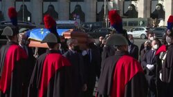 CLEAN : Coffin of European Parliament president Sassoli arrives for State funeral News Clip