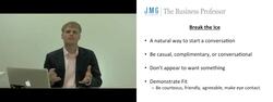 Personal Elevator Pitch - Breaking the Ice Instructional Video