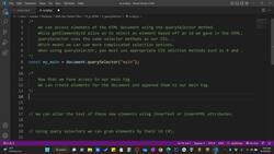 The Art of Doing - Web Development for Beginners - Using querySelector() Instructional Video