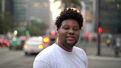 Portrait of Young Men Outdoors Stock Footage