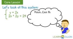 Solving Systems of Linear Equations by Substitution Instructional Video