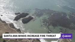 California's Santa Ana Winds Increase Fire Threat News Clip