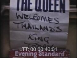 Thailand's King Meets Queen, London 1960 Stock Footage