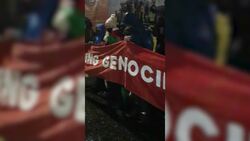 Pro-Palestine protesters stage demonstration outside BAE plant in Glasgow News Clip