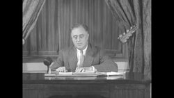 Pres. Franklin Roosevelt delivers statement News Clip
