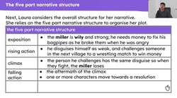 Planning a narrative using the five part narrative structure Instructional Video