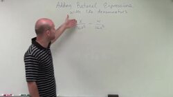 Combining rational expression with like denominators Instructional Video
