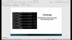 C++: Generate Even or Odd messages for N inputs (N Unknown) Instructional Video