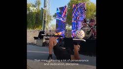 Disabled football freestyler shows off skills to World Cup fans News Clip