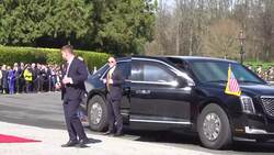 President Joe Biden arrives at Aras an Uachtarain in Dublin News Clip