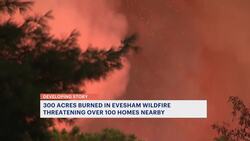Officials: South Jersey wildfire impacting over a 100 buildings, 50% contained News Clip