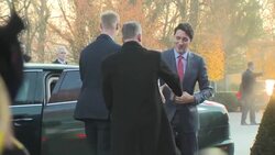 Prime Minister of Canada Justin Trudeau arrives at NATO summit in Watford News Clip