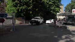 CLEAN : UNIFIL vehicles transport body of Irish soldier to Beirut airport News Clip