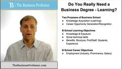 Do You Need a Business Degree - Learning Instructional Video