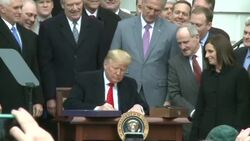 CLEAN : President Donald Trump signs USMCA trade agreement News Clip