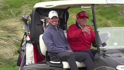 Donald Trump calls Joe Biden 'incompetent' during round of golf in Ireland News Clip