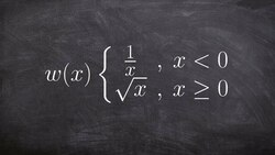Graph a Piece Wise Function With the Reciprocal and Square Root Instructional Video