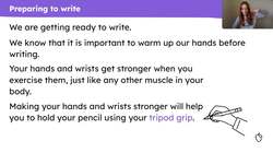 Writing simple sentences about people who help us Instructional Video