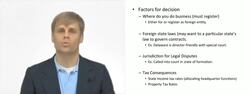Choosing State to Form a Business Entity Instructional Video
