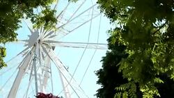Budapest Ferris wheel In the city Park Stock Footage