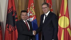 CLEAN : Serbian North Macedonian and Albanian leaders discuss customs union News Clip