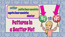 Identifying Patterns in a Scatter Plot Instructional Video