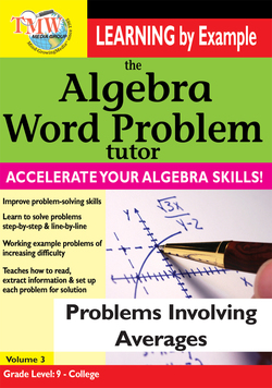 Algebra Word Problem Problems Involving Averages Instructional Video