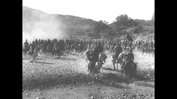 In Eritrea at start of Second Italo-Ethiopian War, Italian Eritrean cavalrymen advance to the Ethiopian border News Clip