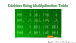 Division Using Multiplication Table Instructional Video