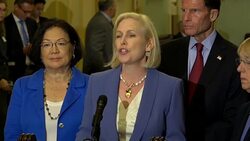 Senator Gillibrand says not to rush Kavanaugh nomination amid sex abuse allegation Stock Footage