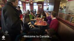 Refugee family checks out Tim Hortons for the first time News Clip