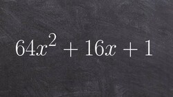 Factoring a quadratic by diamond method Instructional Video