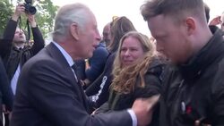 King Charles III and Prince William Queen's Lying in State queue walkabout News Clip