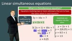 Solving Simultaneous Equations Using the Substitution Method Instructional Video