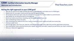 CISM Certification Domain 1: Information Security Governance Video Boot Camp 2019 - How to reach your goal, in this case passing the CISM exam! Instructional Video